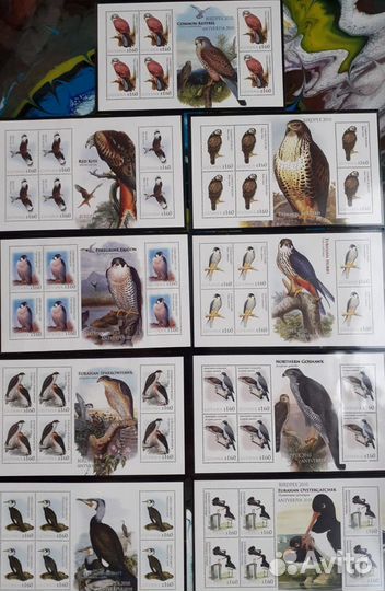 Марки Птицы Гайана и Сьерра-Леоне