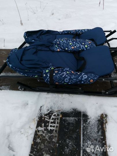 Сани детские двойные