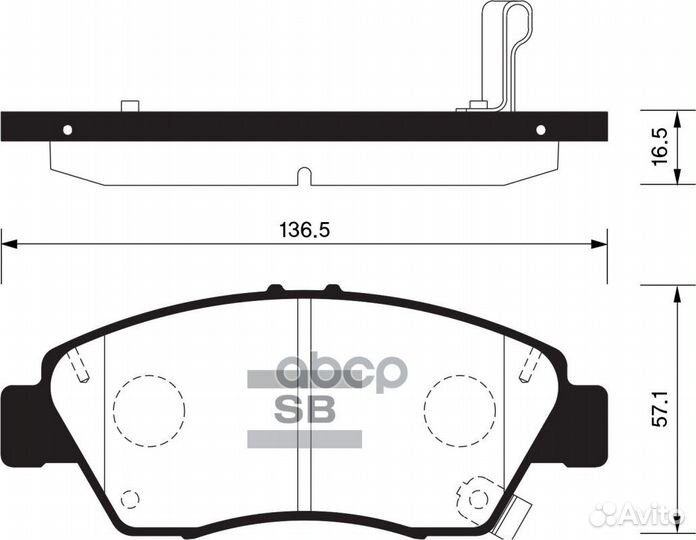 Колодки тормозные, передние SP1435 Sangsin brake