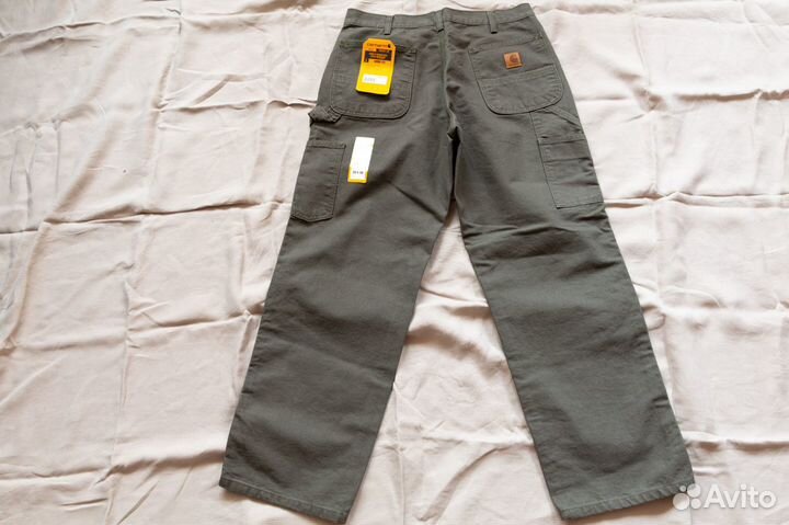 Брюки Carhartt канвас оливковые (33x30) оригинал