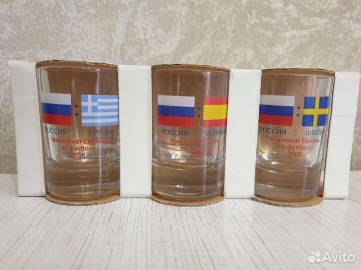 Набор коллекционных стопок,чемпионат по футболу 08