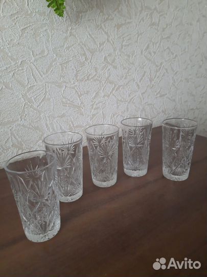 Хрустальные стаканы ГДР 150 мл