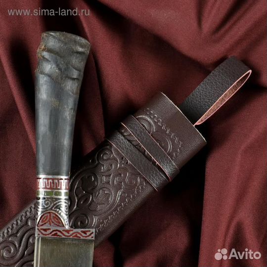 Нож Пчак Шархон - Средний, сайгак, гарда олово гра