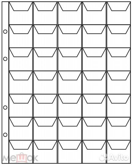 Листы для хранения монет