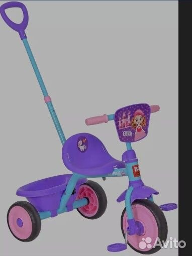 Трехколесный велосипед с ручкой
