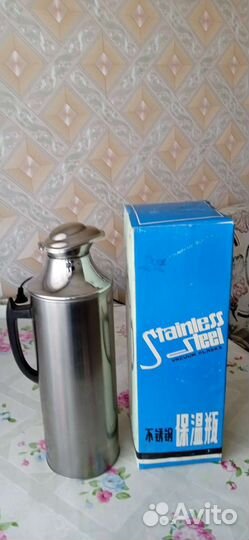 Термос 2 л, металлический СССР, нержавейка, 40*13