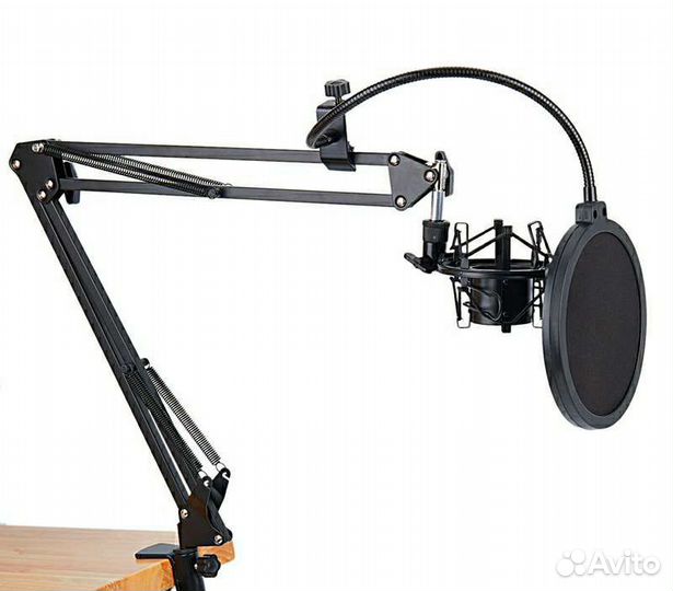 Микрофонный Набор. Стойка, Поп-фильтр, Паук