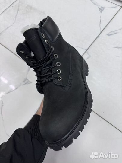 Ботинки timberland зимние черные