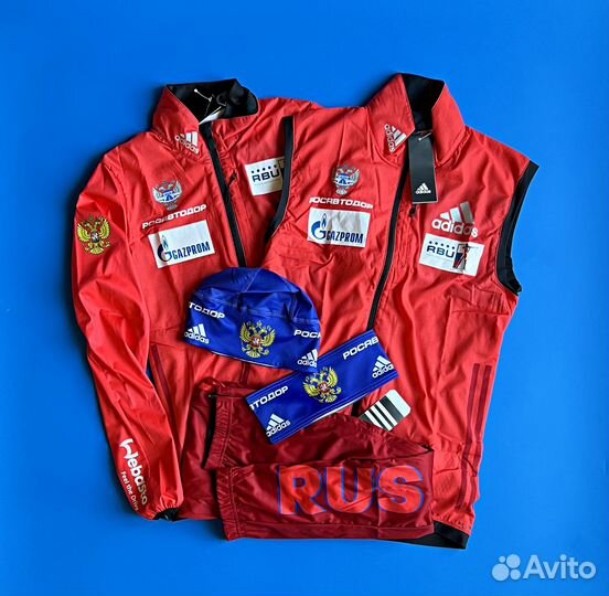 Разминка лыжный костюм adidas команды России RBU