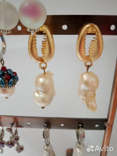 Серьги ручной работы жемчуг