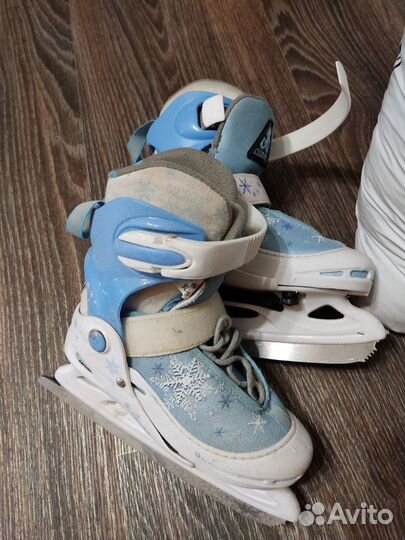 Коньки раздвижные, до 35 размера