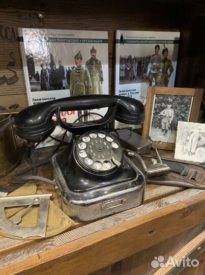 Старинный телефон, трофейный Германия 1930г