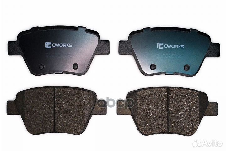 Тормозные колодки задние (Low Metallic) cworks