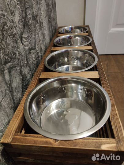 Миски для собак с подставкой, стойка для мисок