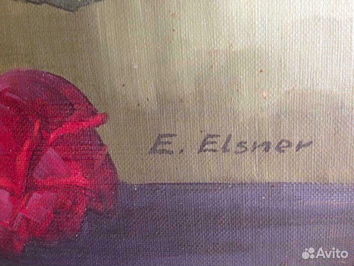 Картина /E.Elsner, 19 в., холст, масло