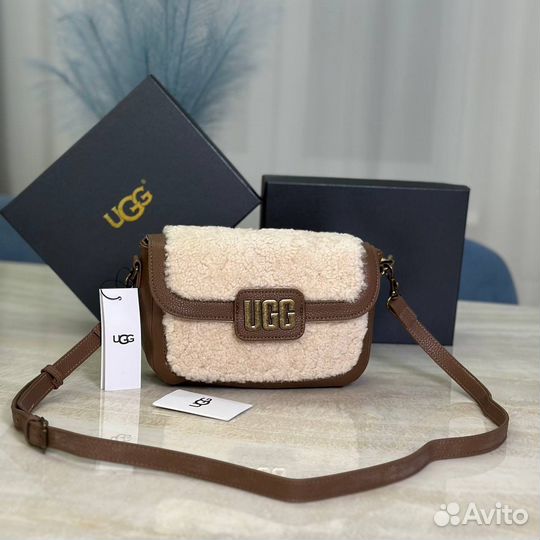 Сумка Ugg коричневая кожа