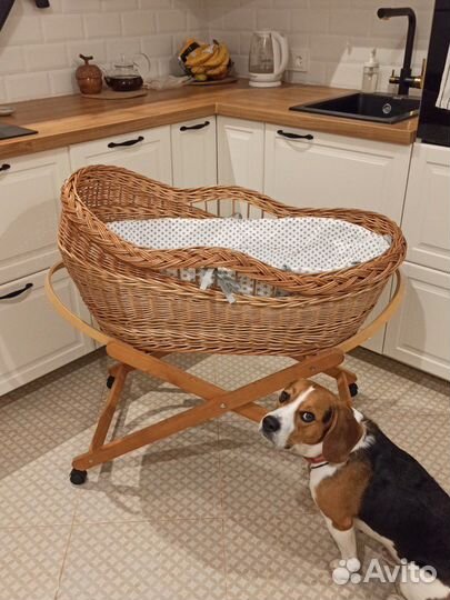 Плетёная люлька-кроватка