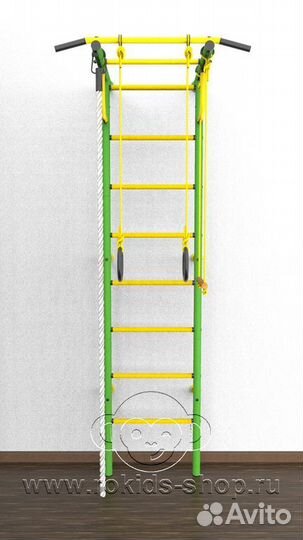 Детский комплекс rokids зеленый со ступеньками