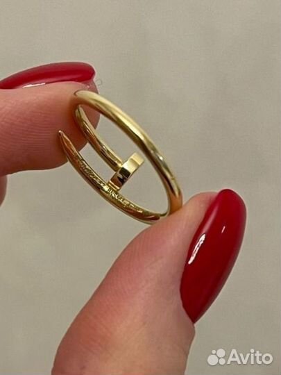 Золотое кольцо cartier гвоздь