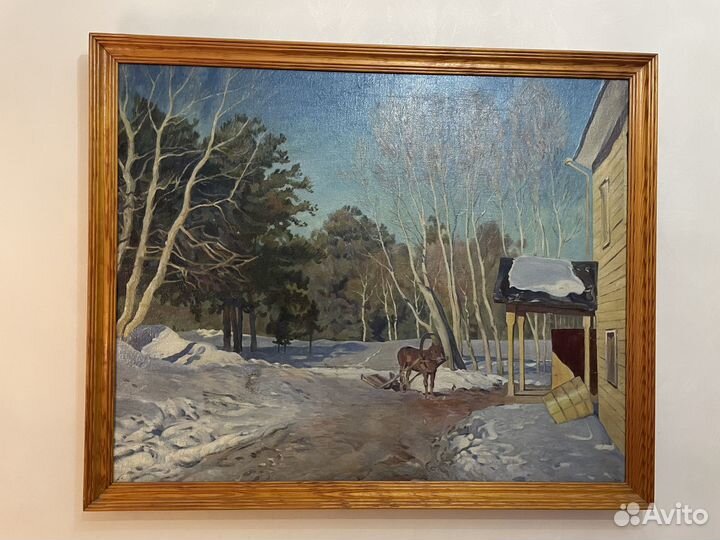 Картина маслом на холсте СССР 1954 год