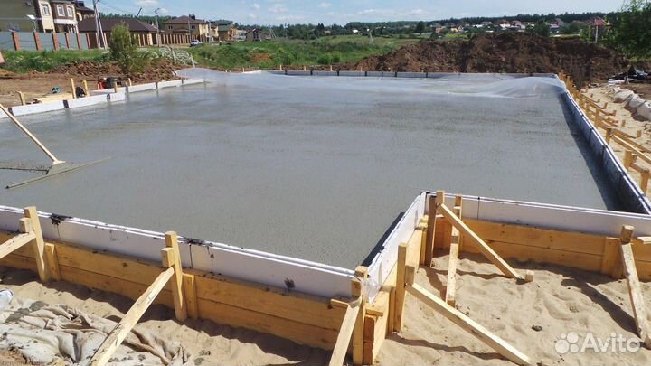 Фундамент и отмостки бетонные работы