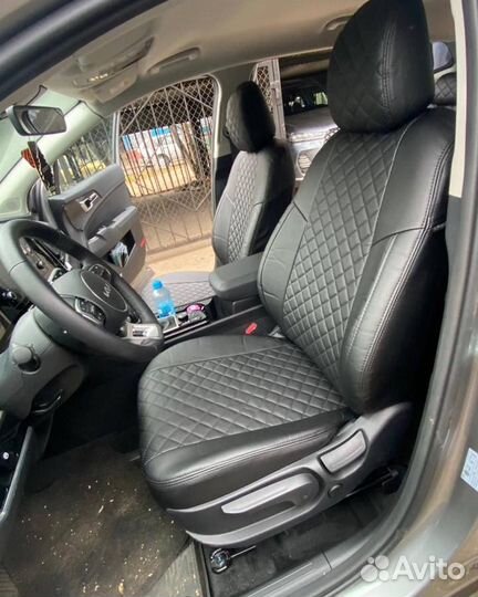 Чехлы из алькантары Ромб на Lancer 10 от Автопилот