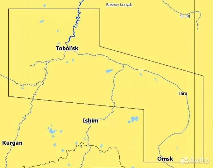 Карты глубин C-map Иртыш, Тобол, Тавда, Тура