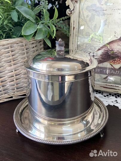 Бисквитница серебрение от Silver on Copper. Англия