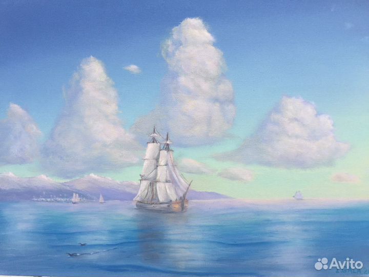 Картина маслом 30x40 море