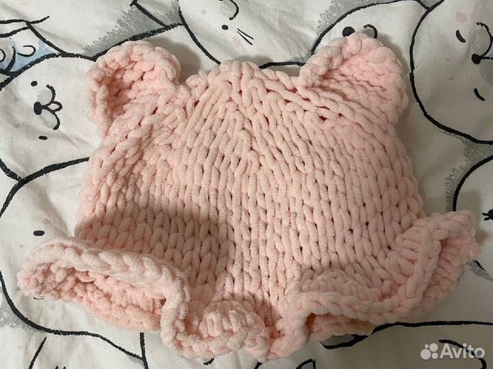 Шапка-панама вязаная