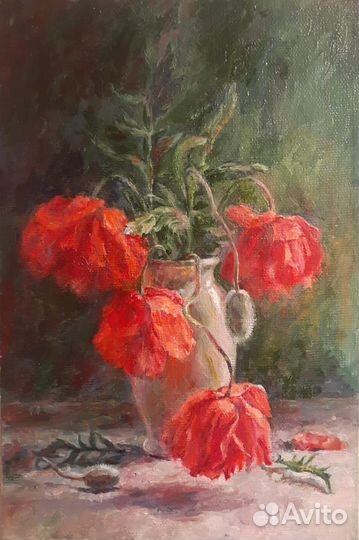 Картина маслом цветы 