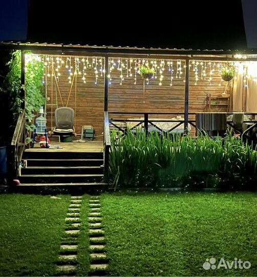 Гирлянда уличная 25м бахрома. Новая