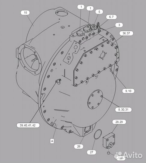 Коробка передач CAT D9R / Запчасти на Кпп CAT
