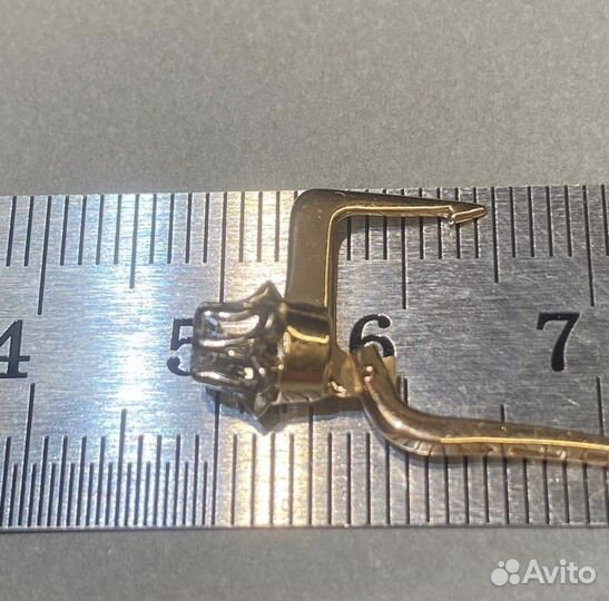 Золотые серьги с бриллиантами СССР