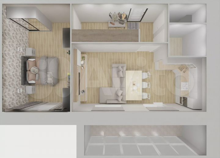 1-к. квартира, 59,4 м², 8/10 эт.