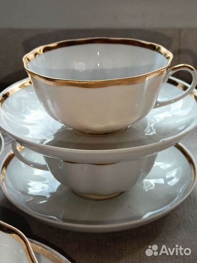 Чайные пары дулево СССР Золотая лента