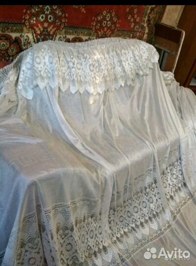 Тюль штора 6 *2,7м. с ломбрикеном Готовая