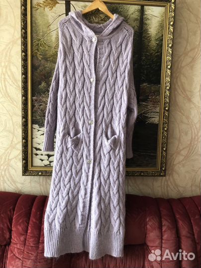 Кардиган коса с капюшоном,S-L,Польша