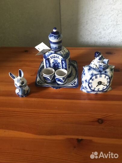 Гжель набор подарочный на подставке