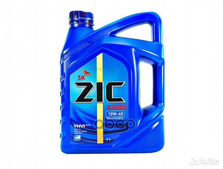 ZIC X5000 10W40 (4L) масло мот. п/синтAPI CI-4