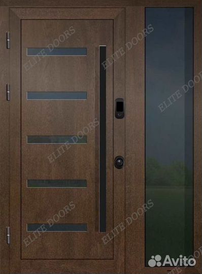 Широкая уличная дверь с терморазрывом ED-155