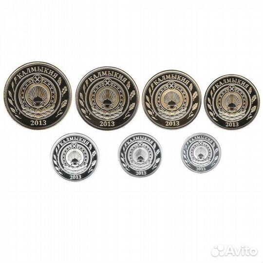 Набор из 7 монетовидных жетонов Шахматные фигуры К