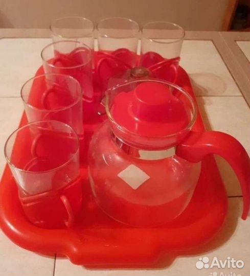 Сервиз для напитков с термостойким чайником