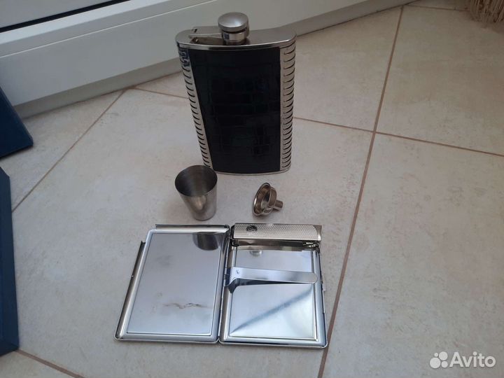 Набор подарочный: фляга, стопка, портсигар