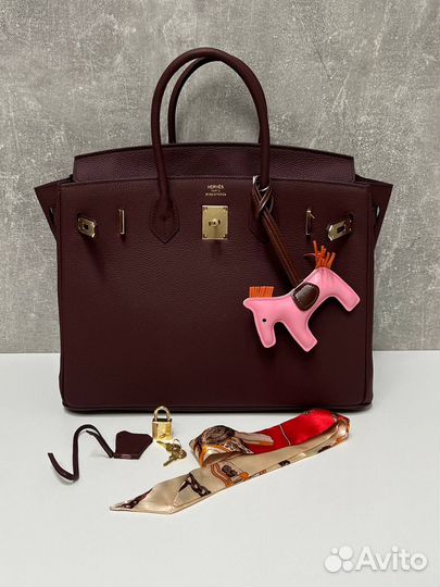 Сумка женская hermes birkin премиум кожаная