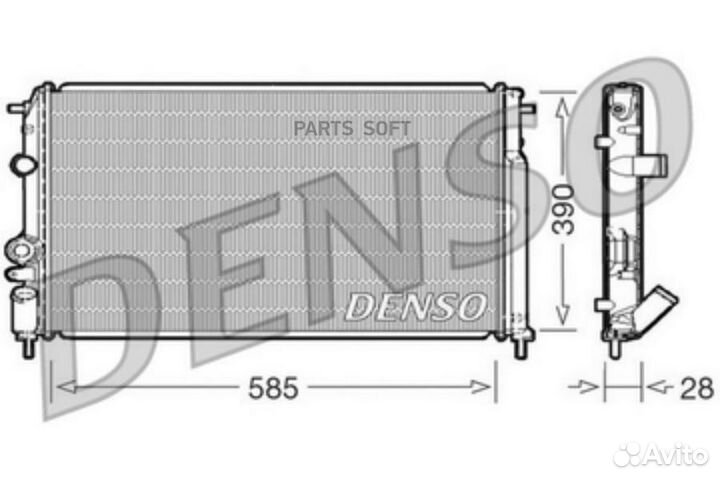 Радиатор двигателя renault Megane 2.0i '98