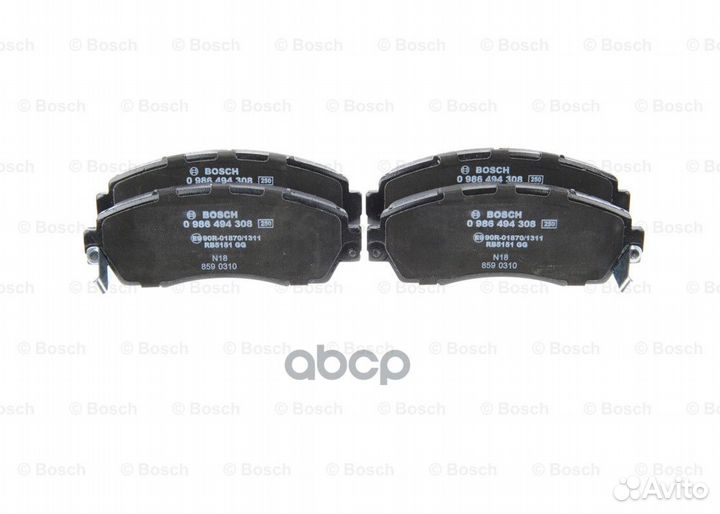 Колодки тормозные дисковые перед 0986494308 Bosch