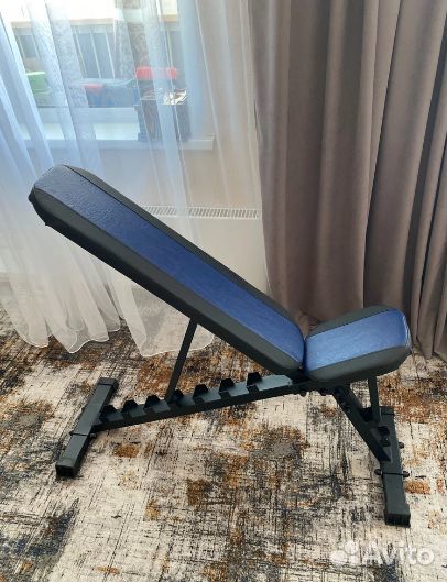Скамейка для жима 350 кг наклонная спинка сиденье