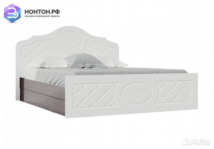 Кровать Престиж жемчуг / венге