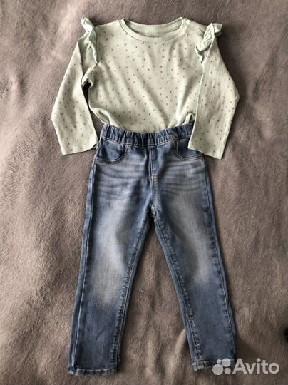 Джинсы, лонгсливы и платье